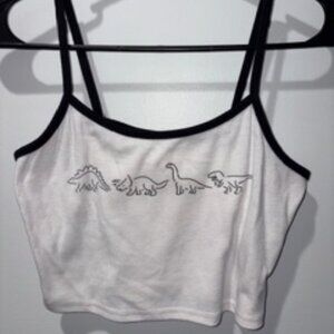 Cropped Dinosaur Tank Top